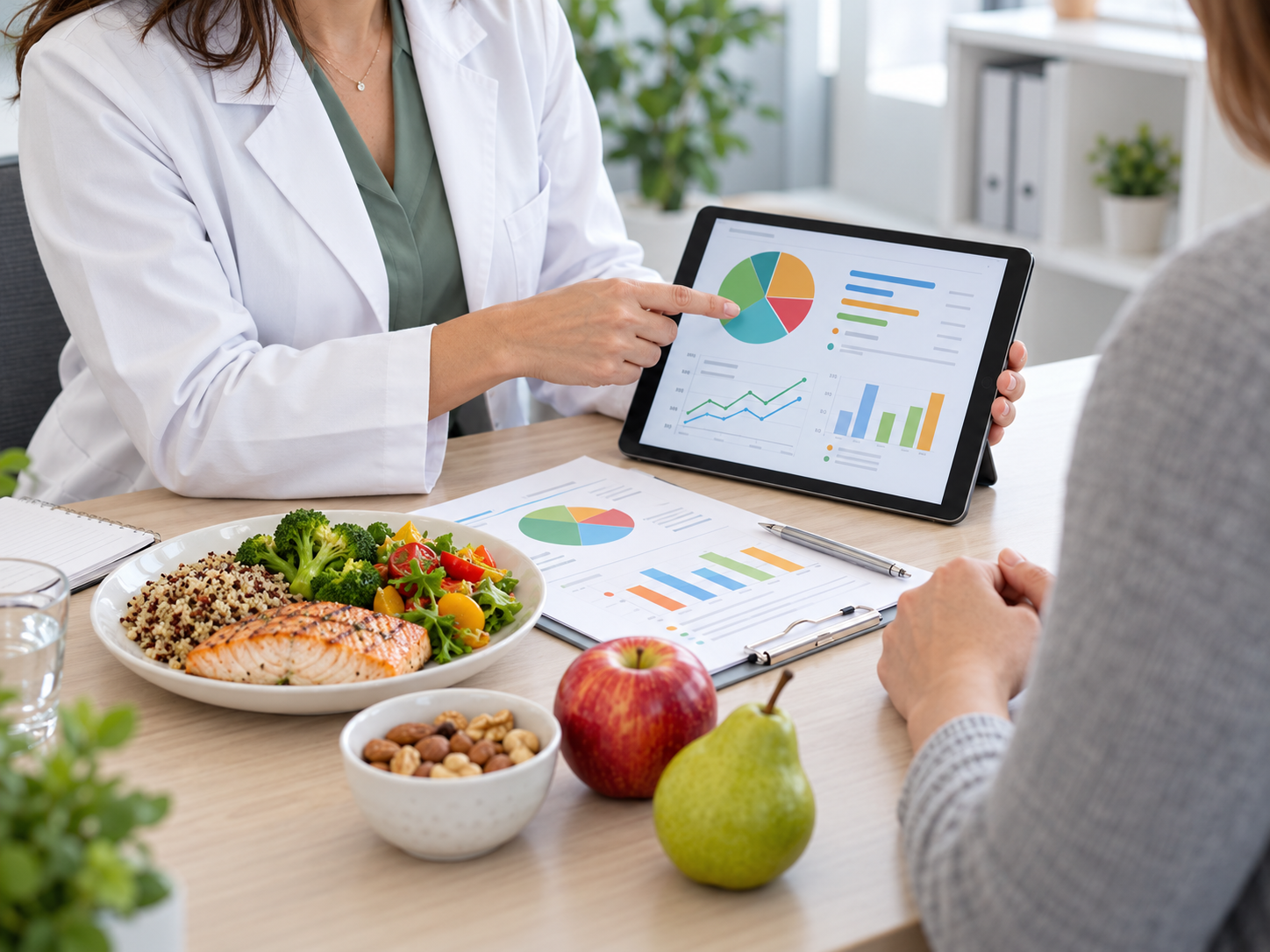 Illustrative professional nutrition consultation